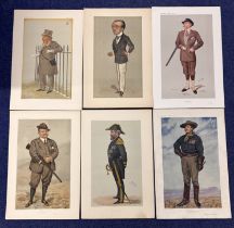 Vanity Fair print collection of 6 Prints. Titles include An Old War Horse Subject Lieu Col D P