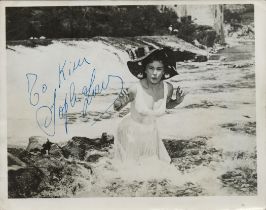 Sophia Loren signed vintage real b/w photo Italian publicity postcard, early signature. Was