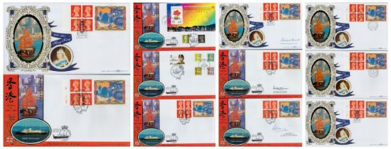 Military. Collection of 11 Hong Kong FDC's, 3 Are Signed by Commodore Anthony Morrow, Rear Admiral