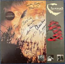 Clannad 2 Members Signed past present Record Sleeve. Includes Pádraig Duggan and one other Signed.