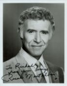 Ricardo Montalban Signed 10x8 inch Black and White Photo. Signed in black ink. Dedicated. Good