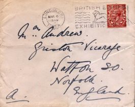 Field Marshal Viscount Allenby Handwriting on an Vintage Envelope with Three Halfpence Stamp and