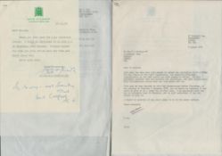 Bob Mellish MP TLS on House of Commons headed notepaper between 24/11/77 and 3/2/78 initially saying