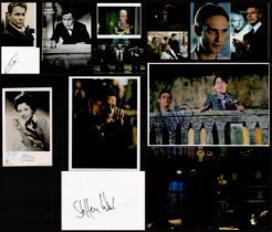 TV Film collection of 12 signed photos. Signatures such as Carl Raddatz, Xavier Samuel, Ray