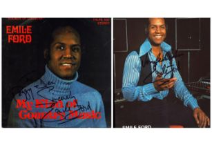 Music. Emile Ford Signed Vinyl Record Sleeve and A4 Colour Poster in black ink. Vinyl Included.