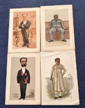 Vanity Fair print collection of 4 prints. Titles include The Gaekwar Dated 3/1/1901, M Carnot