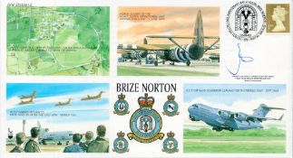 Group Captain J Lamonte Station Commander Signed FDC 66th Anniversary of R. A. F. Brize Norton