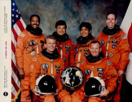 Space. All Members of STS-72 Signed 10 x 8 inch colour glossy photo. Signed by Brian Duffy, Brent W.