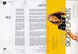 Film. Sliding Doors, 1988, Collection of Press Release and Press Information, Giving Names of