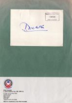 Historic James Anderton signed white card. Chief Constable Greater Manchester 1976-1991. Good