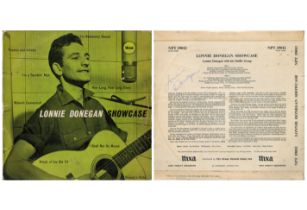 Lonnie Donegan (1931-2002) British Skiffle Singer 10 Inch Long Playing Record 'Showcase' Signed To