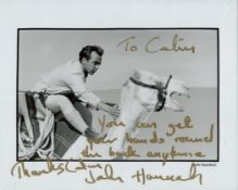 John Hannah signed 10x8 film still riding a camel from 'The Mummy' (1999) inscribed 'To Colin, You