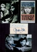 Hayley Mills and Alan Bates Multi signed Signatures include signed white card plus 5 black and white