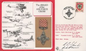 Flt Lt RC Shuster and Sqn Ldr RC Shuster Signed The Award Of The Air Force Cross FDC With Jersey