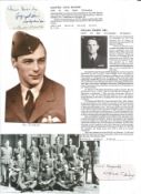 WW2 BOB fighter pilots Geoffrey Ritcher 234 sqn, William Eiby 245 sqn signature pieces with