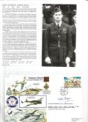 WW2 BOB fighter pilot Henry Hogan 501 sqn signed 50th ann BOB cover with biography details fixed