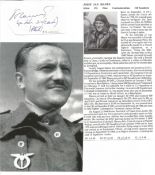 WW2 BOB fighter pilot Josef Hanus 310 sqn signature piece with biography details fixed to A4 page.