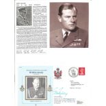 WW2 BOB fighter pilot Sir John Grandy 249 sqn signed on his own MRAF cover with biography details