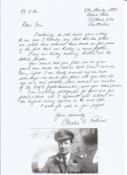 WW2 BOB fighter pilot Charles Palliser 138 sqn signed note and photo with biography details fixed to