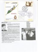 WW2 BOB fighter pilot Andrew McDowall 602 sqn signed RAF Cranwell Meteor cover with biography