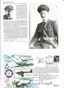 WW2 BOB fighter pilots Stanley Le Rougetel 600 sqn, Ivor Cosby 610 sqn signed 50th ann BOB cover