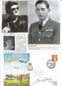 WW2 BOB fighter pilot James Storrar 145 sqn signed Classic fighters cover with biography details