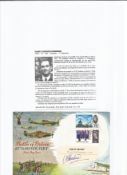 WW2 BOB fighter pilot Harry Hardman 111 sqn signature piece on 1965 BOB FDC with biography details