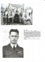 WW2 BOB fighter pilot Jack Davis 54 sqn signed photo with biography details fixed to A4 page. WW2