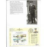 WW2 BOB fighter pilot Barron, Norman 236 sqn signed 70th ann Battle of Arras RAF flown cover with