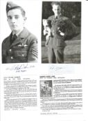 WW2 BOB fighter pilots Alan Harker 234 sqn, Robert Lamb 600 sqn signature pieces with biography