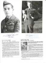 WW2 BOB fighter pilots Alan Harker 234 sqn, Robert Lamb 600 sqn signature pieces with biography