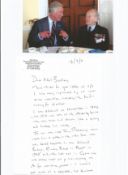 WW2 BOB fighter pilot Stuart Rose 602 sqn hand written note with good WW2 content with biography