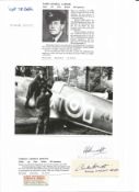 WW2 BOB fighter pilots James Caister 603 sqn, Gordon Hewett 607 sqn signature piece with biography