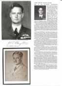 WW2 BOB fighter pilot James Hayter 615 sqn signature piece with biography details fixed to A4
