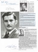 WW2 BOB fighter pilots Eldred Stevens 141 sqn, Eric Edmunds 245 sqn signature piece with biography