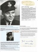 WW2 BOB fighter pilot Frank Tucker 236 sqn, George Brown 253 sqn signature piece with biography