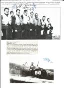 WW2 BOB fighter pilots David Cox, Richard Jones, George Unwin, Bernard Jennings signed 19 sqn