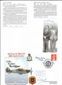 WW2 BOB fighter pilot Ralph Roberts 615 sqn, Henry Bailey 54 sqn signed 50th ann BOB cover with