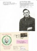 WW2 BOB fighter pilots Charles Dodge 219 sqn, Alexander Campbell 29 sqn signature pieces fixed to