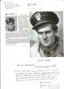 WW2 BOB fighter pilot Jerzy Poplawski 111 sqn signature piece and note with biography details