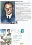WW2 BOB fighter pilot Frederick Gardiner 610 sqn signed Lord Dowding historic aviators cover with