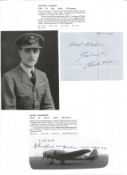 WW2 BOB fighter pilots Charles Warren 152 sqn, Henry Bashford 248 sqn signature piece with biography