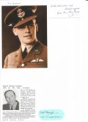 WW2 BOB fighter pilot Percival Beake 64 sqn, Phillip Wareing 616 sqn signature pieces with biography