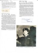 WW2 BOB fighter pilots Peter Boot 1 sqn, Robert Norris 1RCAF sqn signature pieces with biography
