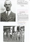 WW2 BOB fighter pilot Archibald Brown 25 sqn, Claude Merrick 610 sqn signature piece with