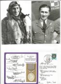 WW2 BOB fighter pilot Domagala, Marian 238 sqn signed DFM cover with biography details fixed to A4