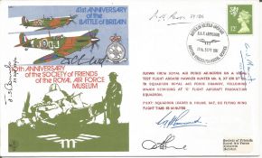 WW2 BOB fighter pilot Leslie Parr 79 sqn, Christopher Mount 602 sqn plus unidentified signed 41st