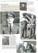 WW2 BOB fighter pilot Cassidy, Ernest 25 sqn signature piece with biography details fixed to A4