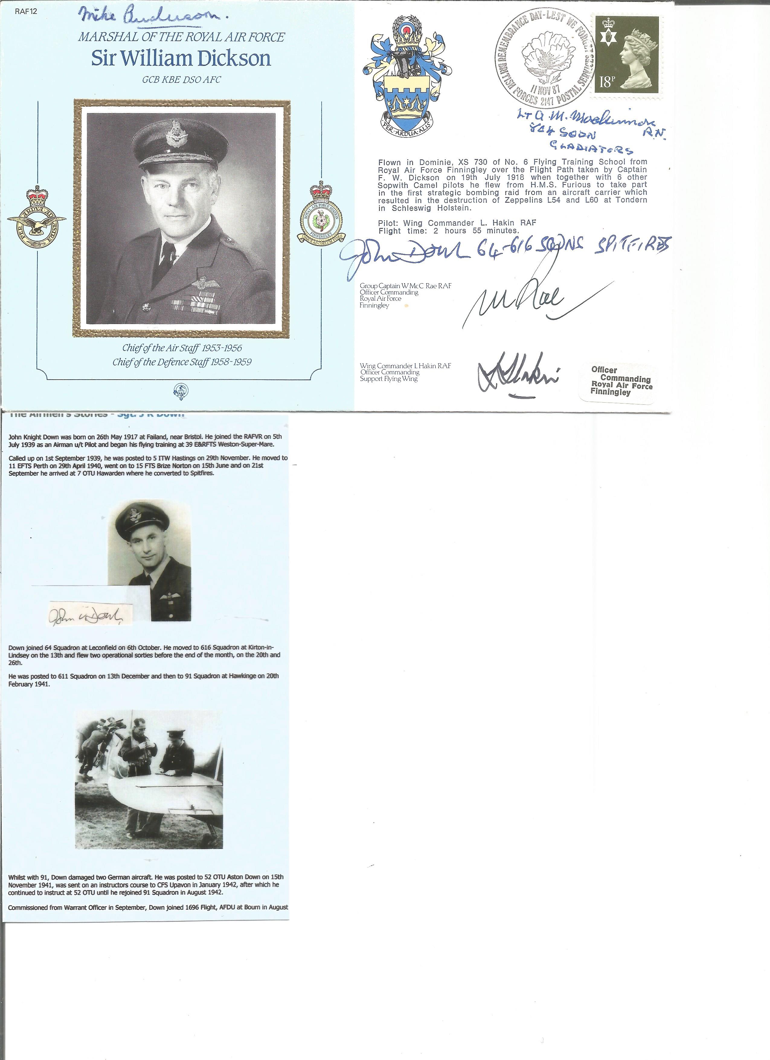 WW2 BOB fighter pilot Maciejowski, Michal 249 sqn signed 1986 46th ann Battle of Britain AG Bradbury - Image 2 of 2