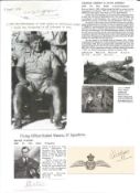 WW2 BOB fighter pilots Charles Jeffries 3 sqn, Rafael Watson 87 sqn signature piece with biography